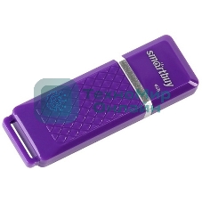 Флешка USB Smartbuy Quartz violet (SB4GbQZ-V), 4Gb, USB 2.0, R/W 20/10, фиолетовый