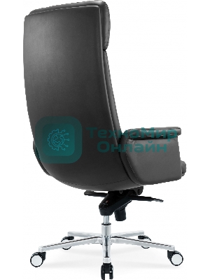 Кресло Cactus CS-LBK-AMSTERDAM черный, кожа, 120 кг, подголовник, механизм качания