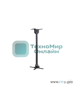 Кронштейн Wize WPA-B черный Потолочные, Макс. крепежное расстояние 260х260, макс. вес нагрузки 12 кг, Наклон,поворот °+/-15, расстояние от стены/ потолка 35-46 см