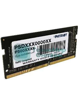 Оперативная память Patriot Signature, DDR4, 16GB (1x16 GB), 2666 MHz, CL19, SO-DIMM