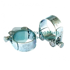 Хомуты металлические Сибртех, силовые 36-39 мм, ширина 20 мм, шарнирные, W1, 2 шт.