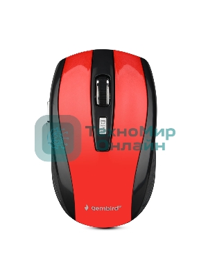 Мышь беспроводная Gembird MUSW-330-3 красный, 2400 dpi, радиоканал, USB, кнопки - 6