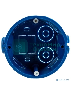 Коробка установочная С3 d68x45 для твердых стен (с саморезами и стык. узлами) IEK UKT10-068-045-000-A-S-UO