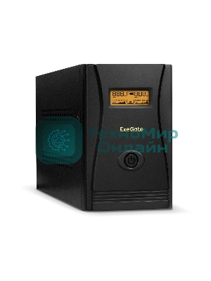 Источник бесперебойного питания ExeGate SpecialPro Smart LLB-1000.LCD.AVR.C13.RJ 1000VA/650W, LCD, AVR, 6*IEC-C13, RJ45/11, черный