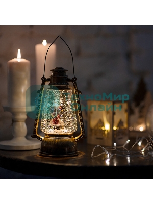 Декоративный фонарь Neon-night с эффектом снегопада и подсветкой 