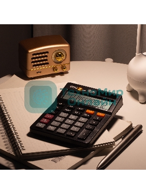 Калькулятор настольный Deli EM01320 черный 12-разр.