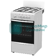 Плита газовая Darina A 3001 W белый/черный, конфорок 4 шт, духовка 50 л, 50 см x 85 см x 56 см