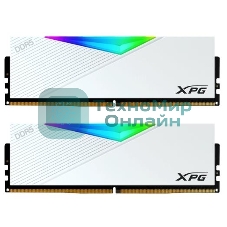 Оперативная память XPG Lancer, DDR5, 64GB (2x32GB), 6000MHz, CL30, DIMM, с радиаторами, RGB, белый
