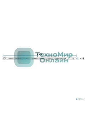 Хомут кабельный PROconnect 4.8х300 нейл. бел. (уп. 100 шт)