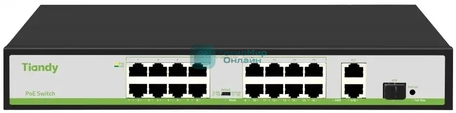 Коммутатор Tiandy TC-P3S019 Spec:H/1621/AT/180