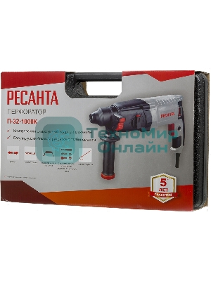 Перфоратор Ресанта П-32-1000К SDS-plus уд.:5.2Дж 1000Вт (кейс в комплекте)