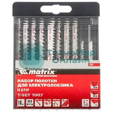 Набор полотен Matrix для электролобзика по дереву, 10 шт, T-SET1007