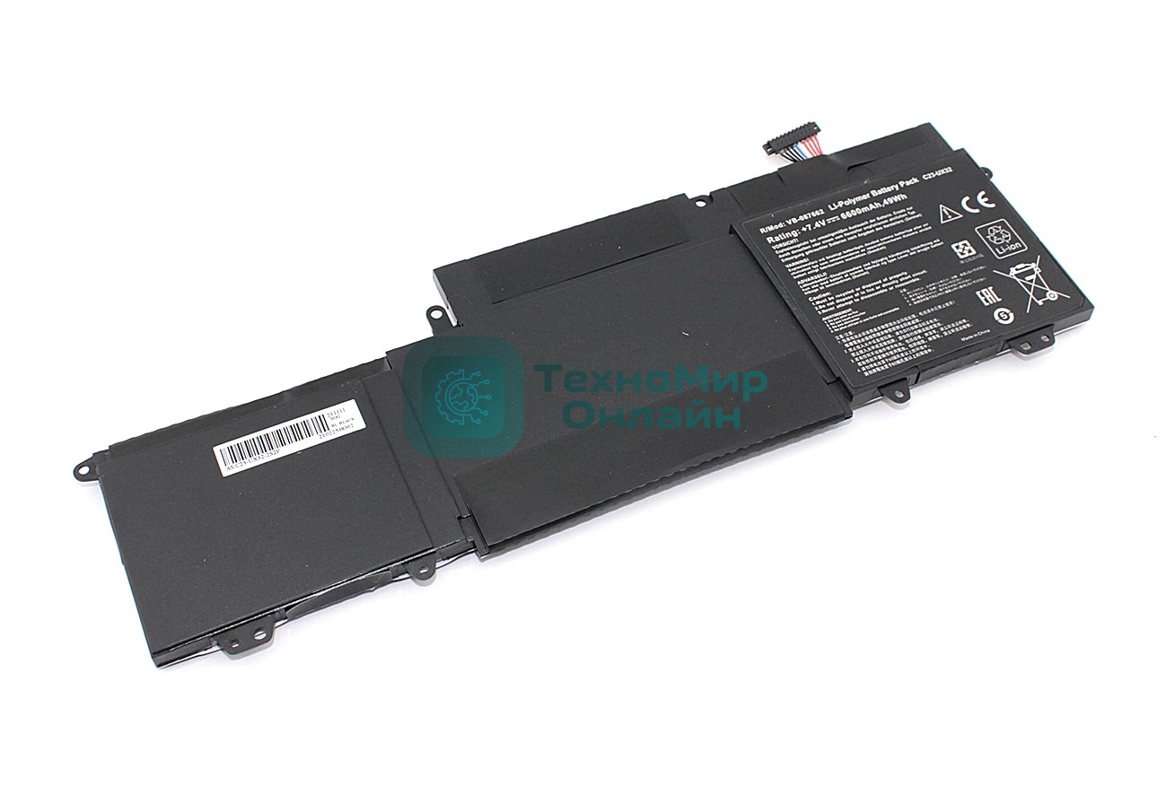 Аккумуляторная батарея для ноутбука Asus VivoBook U38N-C4004H 7.4V 6600mAh OEM