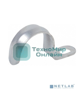 Скоба IEK CMAT11-19-010 двухлапковый 19мм оцинкованная сталь белый (упак.: 10 шт)