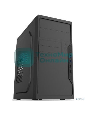 Компьютерный корпус Foxline FL-733R-FZ450R-U32C-PH mATX case, black, w/PSU 450W 12cm, w/2xUSB 2.0, w/2xUSB 3.0, w/1xType-C (USB 2.0), w/2xcombo audio, w/pwr cord, w/o FAN