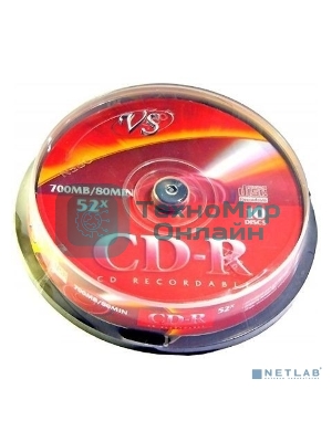 Диск CD-R VS (PERFEO) 700 Mb, 52x, Cake Box (10), (10/250).