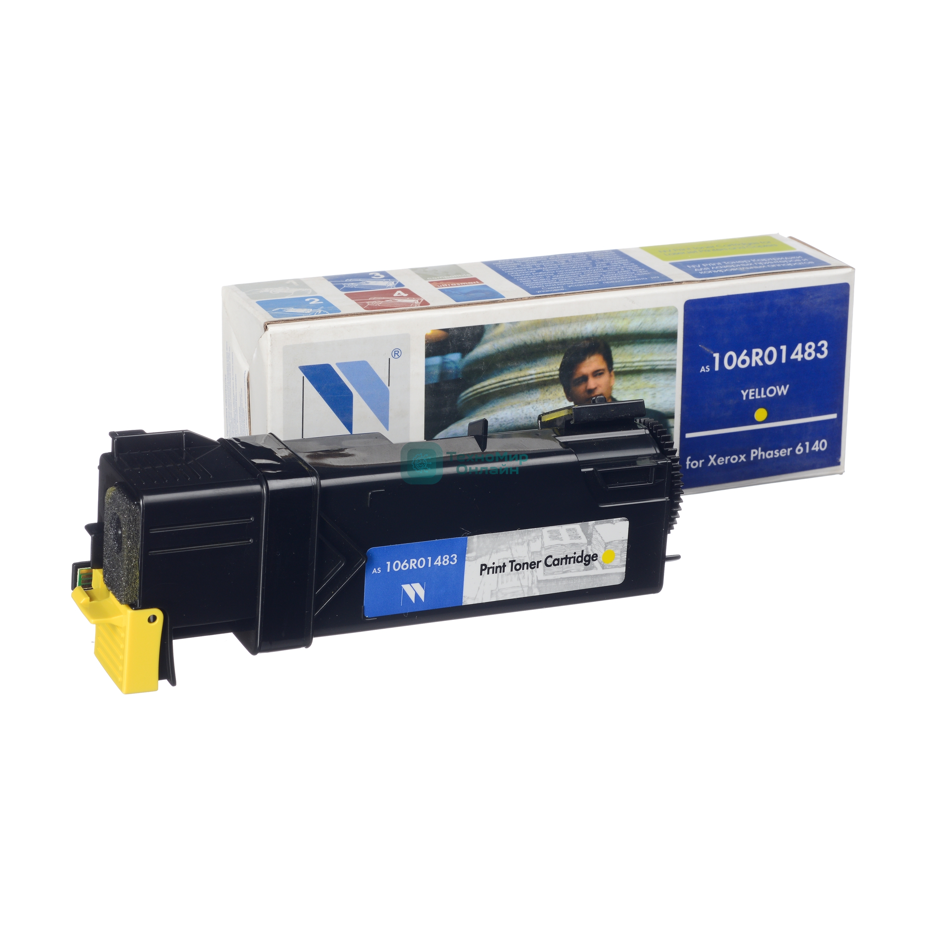 Картридж лазерный NVPrint совместимый Xerox 106R01483 YELLOW для Phaser 6140 (2000k)