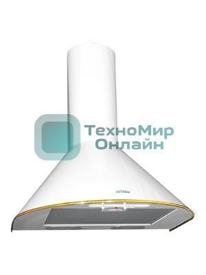 Вытяжка каминная Elikor Эпсилон 60П-430-П3Л белый/золотистый, 59.5 см, 430 куб. м/ч, 54 дБ