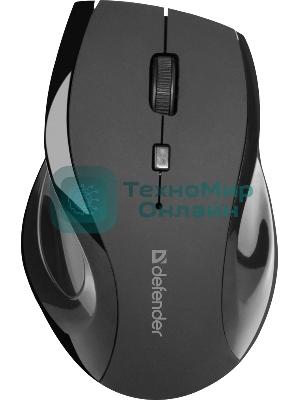 Мышь беспроводная Defender Accura MM-295 черный, 1600 dpi, радиоканал, USB, кнопки - 6
