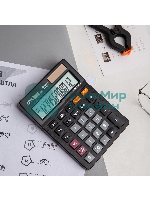 Калькулятор настольный Deli EM01320 черный 12-разр.