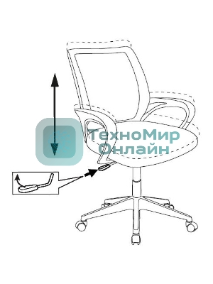 Кресло Бюрократ BuroKIDS 1 W мультиколор, ткань, 120 кг