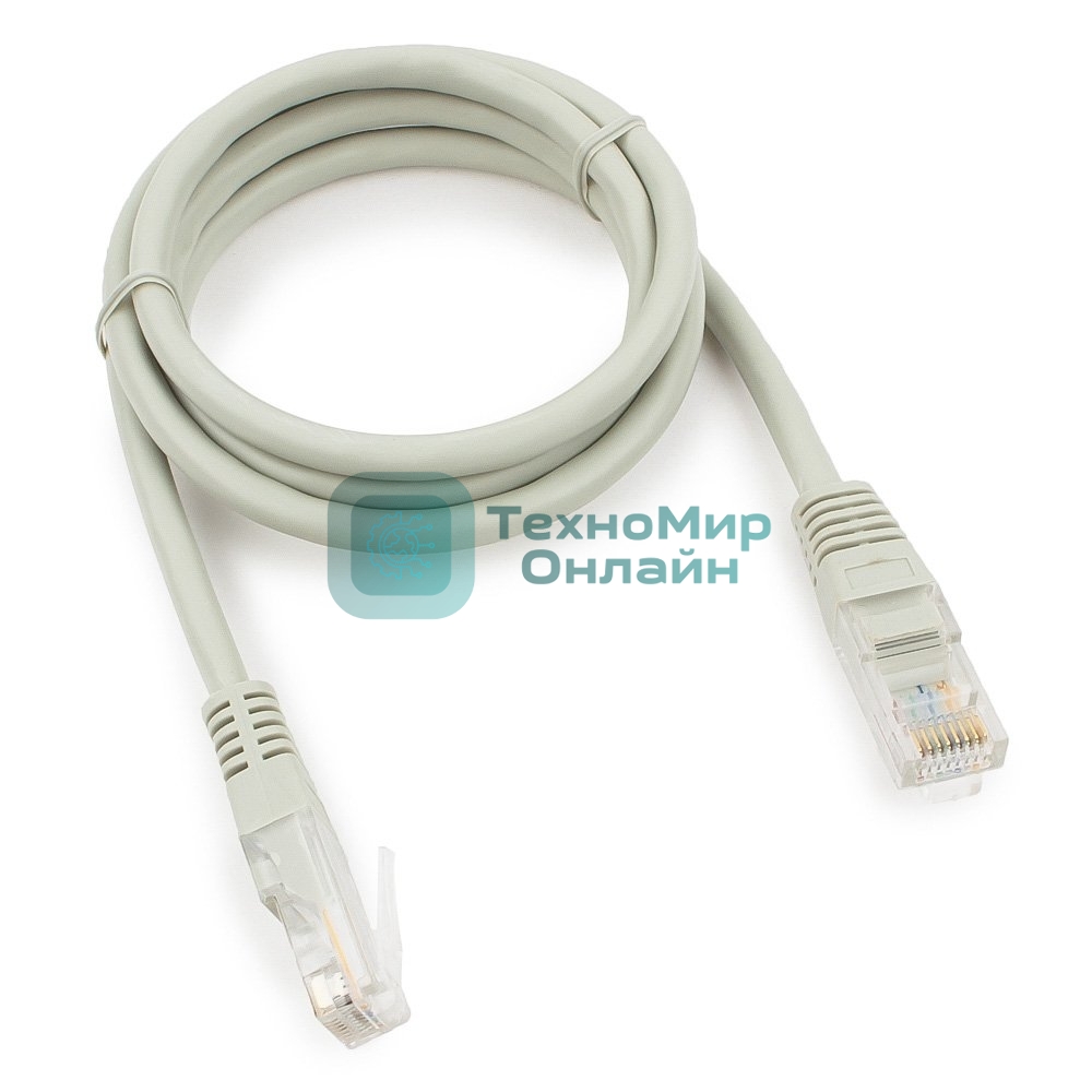 Патч-корд медный UTP Cablexpert PP10-1M cat.5e, 1м, литой, многожильный, серый