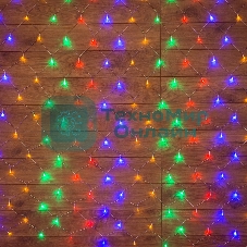Новогодние светоукрашения Neon-night Гирлянда - сеть 1,8х1,5м, прозрачный ПВХ, 180 LED Мультиколор