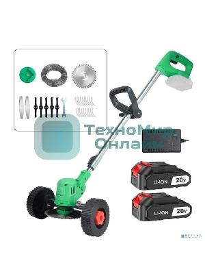Триммер электрический Deko GreenCut 20 Pro аккум. 650Вт неразбор.штан. реж.эл.:леска/нож/диск