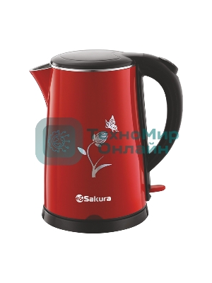 Чайник электрический Sakura SA-2159BR (1.8) красн/черн д