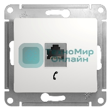 Механизм розетки телеф. 1-м СП Glossa RJ11 белый SchE GSL000181T