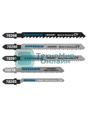 Набор полотен для электролобзика универсальный Gross 5шт.