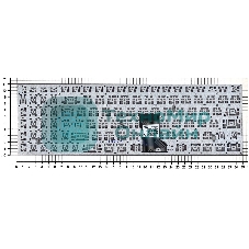 Клавиатура для ноутбука Asus N541, N501 черная, шрифт красный, с подсветкой