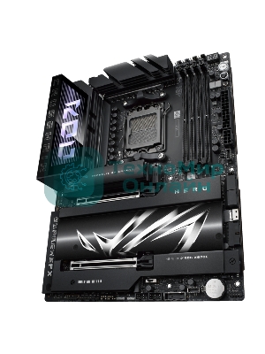 Материнская плата ASUS ROG CROSSHAIR X870E HERO, AM5, AMD X870E, 4xDDR5, 4xSATA, 5xM.2, 2xPCI-E 5.0 x16, 1xHDMI, 2xUSB-C (видео), 2x 5Gb LAN, 6xUSB-A 3.2 Gen 2, 2xUSB-C 3.2 Gen 2, 2xUSB4, 2x3.5 мм, 7.1, ATX