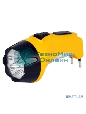 Аккумуляторный Светодиодный фонарь Smartbuy SBF-87-Y 4+6 LED с прямой зарядкой желтый