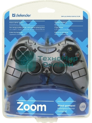 Геймпад Defender Zoom USB Xinput, 10 кнопок, 2 стика