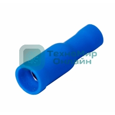 Разъем штекерный изолированный Rexant гнездо 4 мм 1.5-2.5 мм² (РШи-м 2.5-4/РШИм 2-5-4) синий