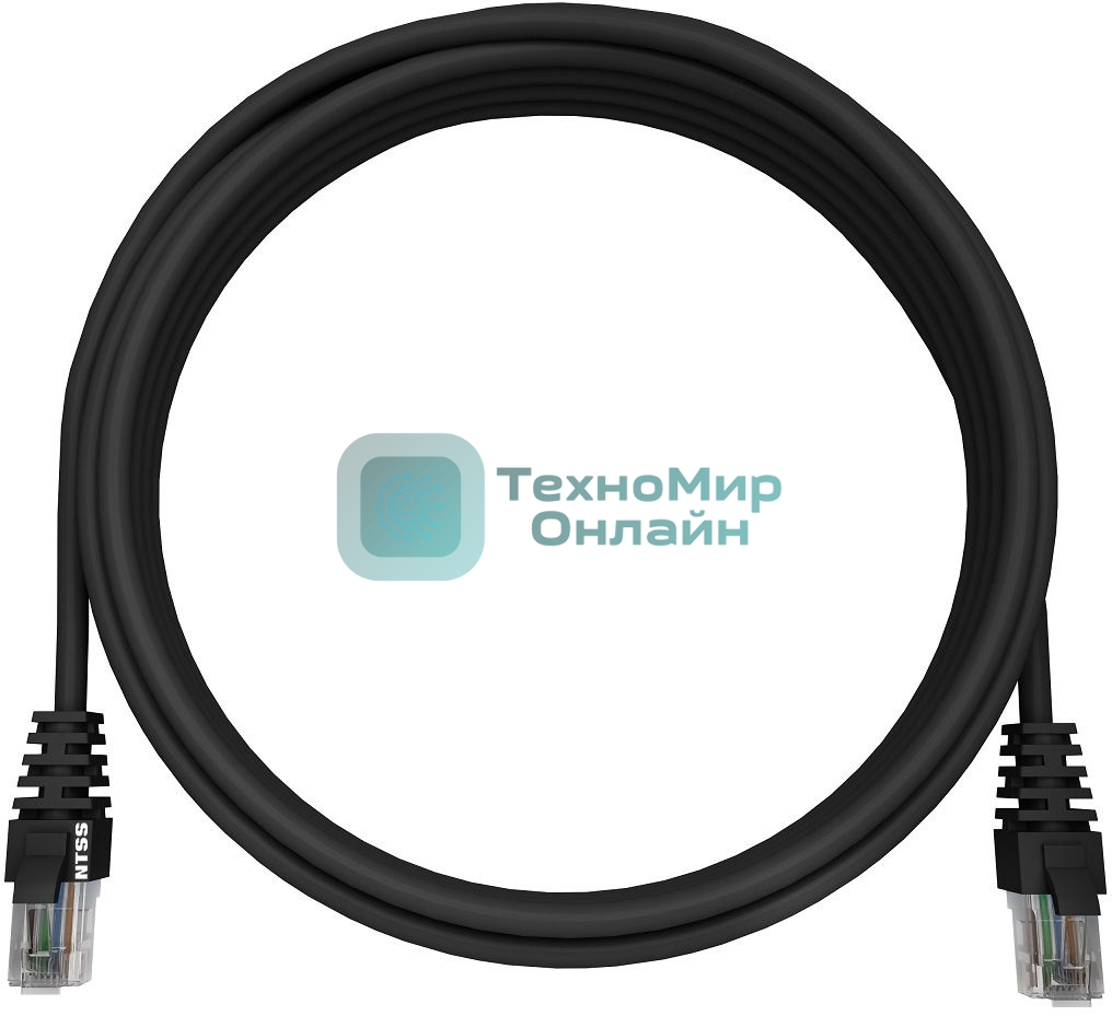 Патч-корд NTSS NTSS-PC-UTP-RJ45-5e-15.0-LSZH-BL NTSS-PC-UTP-RJ45-5E-15.0-LSZH UTP RJ-45 вил.-вилка RJ-45 кат.5E 15м черный LSZH (уп.:1шт) 26AWG