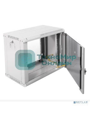 Шкаф телеком. настенный разборный 9U (600х350) дверь стекло (ШРН-Э-9.350) (1 коробка)