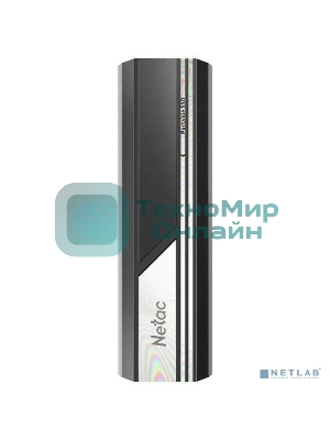 Внешний SSD Netac ZX10, 500 Gb, USB 3.2 Gen 2 Type-C, R/W 1050/1050, черный
