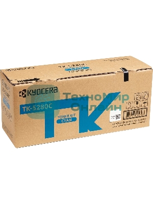 Картридж лазерный Kyocera TK-5280C (1T02TWCNL0) голубой черный для M6235cidn/M6635cidn/P6235cdn 11000 стр