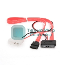 Кабель Gembird/Cablexpert Combo miniSATA, molex+SATA/miniSATA, 6pin+7pin, (длина инт-35 см, пит-30 см)