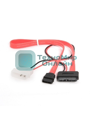 Кабель Gembird/Cablexpert Combo miniSATA, molex+SATA/miniSATA, 6pin+7pin, (длина инт-35 см, пит-30 см)