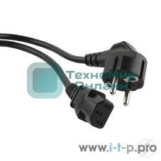 Кабель питания компьютера Hyperline PWC-IEC13-SHM-1.0-BK (Shucko+C13) (3x0.75), 1.0м