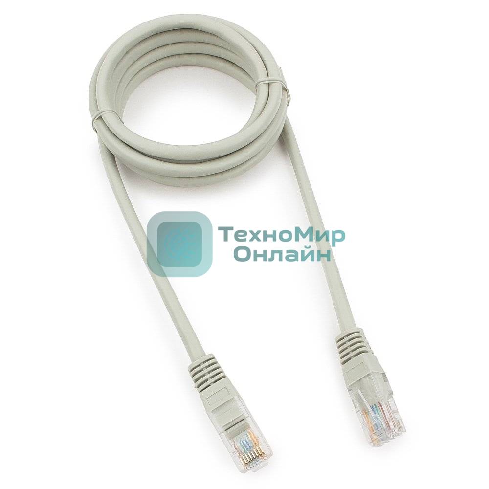 Патч-корд медный UTP Cablexpert PP10-1.5M cat.5e, 1.5м, литой, многожильный, серый