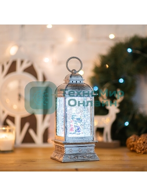 Декоративный фонарь Neon-night с эффектом снегопада и подсветкой 