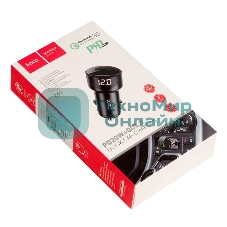 Автомобильная зарядка (от прикуривателя) HOCO Z42, PD20, QC3.0, один порт USB, один порт Type-C, черный