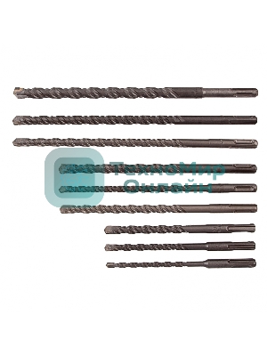 Набор буров Matrix по бетону, 6-8-10х160, 8-10-12х210, 10-12-14х260 мм, зубила 4шт., в боксе
