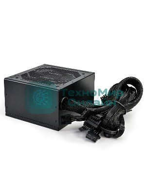 Блок питания PCCOOLER, 550W 80+ белый (ATX, ATX 2.4, Non-modular, 1x24(20+4)pin 550мм, 1xCPU*2 8(4+4)pin 610+150мм, 1xPCIe*2 8(6+2)pin 510+150мм, 2xSATA*3+MOLEX4pin*1 450+150+150+150мм, Active, 120x120мм, 140x150x86мм, APFC, OVP, SCP, OPP (140-160%, 2ms delay))