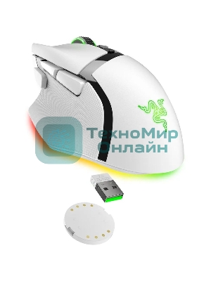 Мышь беспроводная/проводная Razer Basilisk V3 Pro 35K белый, 35000 dpi, радиоканал, Bluetooth, USB, кнопки - 11