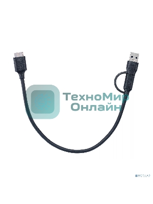 Кабель соединительный Telecom TUS714-0.3M 2-in-1 USBA+C to USB3.0 MicroBM 5Gbps, 0.3m